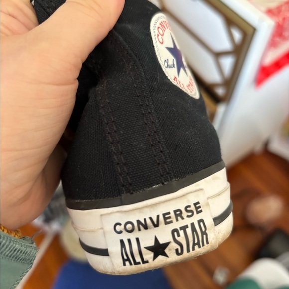 Converse Black Canvas High-Tops with White Accents - Picture 5 of 5